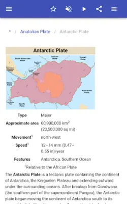 Lithospheric plates android App screenshot 7